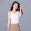 Traje com Lindo Sutiã nas Costas Colete All-In-One para Mulheres Novo Slim Profissional Formal Regata Elástica Camiseta Básica