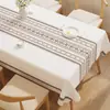 Toalha de Mesa Estilo Étnico Impermeável e à Prova de Óleo Sem Lavagem Novo Estilo 2026 Jogo Americano para Mesa de Jantar Luxo Leve High-End Retangular Toalha de Mesa para Mesa de Centro