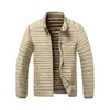 Chaqueta de Algodón con Cuello Alto para Hombre 2026 Cálida con Forro de Terciopelo Chaqueta de Algodón Acanalado Ropa de Abrigo Corte Entallado Estilo Ligero Chaqueta de Algodón Acanalado