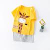 Novo Conjunto de Verão Infantil de Manga Curta, Conjunto de Duas Peças de Shorts Finos 100% Algodão para Meninos, Roupas de Camiseta para Exportação de Meninas, Vestuário Infantil