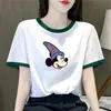 Camiseta de Manga Corta de Moda para Mujer, Estilo Veraniego Nuevo, Holgada Casual, Rejuvenecedora, Adelgazante, Descuento de Comercio Exterior Transfronterizo