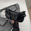 Bolsos de Diseño Nicho para Mujer 2024 Nuevo Dulce y Genial Hottie Remache Bolso de Motocicleta Bolso de Hombro Trendy Bolso Axilar Bolso Cruzado
