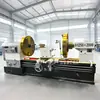 Torno Convencional de Agujero Grande Cw61125 para Torneado de Metal Grande, Estructura de Pie, Torno de Doble Plato