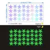 Adesivos Estrela Coloridos Brilhantes que Mudam de Cor e Brilham no Escuro para Quartos de Crianças, Quartos, Janelas, Festas, Decoração de Paredes e Decorações Fluorescentes