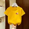 Camisetas Infantis Pequenas e Médias, Camisas de Verão Infantis Fofas Estilo Coreano de Manga Curta, Novas Blusas de Algodão Puro Amigáveis à Pele
