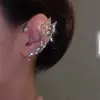 Colgante de Mariposa de Diamante para Oreja Sin Agujeros Se Puede Usar Efecto Oreja de Elfo Versátil Pequeño Fresco Moda Dama Pendientes Elegantes Mujer