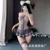 Lencería sexy nueva para mujer pasión traje de campus uniforme tentación cama caliente pijama sexy bata de batalla 2102