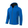 Chaqueta con capucha cortavientos para hombre de color liso simple 2026, Chaqueta ligera y transpirable para senderismo, Prenda versátil