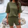 Di Yun Transfronterizo Europeo y Americano Vacaciones Ocio Cuello Redondo Chaqueta Suelta Traje Ropa de Mujer Primavera/Verano 2025 Comercio Exterior Amazon