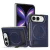 Adecuado para funda de teléfono plegable iPhone Duo, soporte magnético, Apple 18 Fold, funda de cuero de color sólido estilo empresarial, para ventas transfronterizas