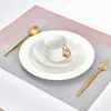 Jogo Americano Retangular de Silicone Espesso Tapete de Isolamento Térmico para Cozinha Tapete de Cor Sólida Antiderrapante Tapete de Silicone Plano à Prova d'Água Estilo Ocidental