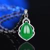 Colar de Ágata Calcedônia Feminino Versátil Fashionável de Alta Qualidade Pingente Gota D'água Prata Esterlina S925 Inlaid Joias de Jade Fabricante