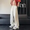 Pantalones Finos de Secado Rápido de Verano para Hombres y Mujeres, Pantalones Deportivos de Pierna Ancha de Moda, Pantalones Largos Casuales Rectos Sueltos Rayados Estilo Americano