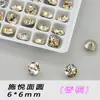 Novas Decorações de Unhas de Alta Qualidade 6mm, Strass Empilhados, Pequenos Diamantes Redondos com Fundo Pontiagudo, Strass de Unha Coloridos