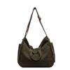 Bolsa Transversal de Lona Lavada para Homens, Marca da Moda, Bolsa de Ombro de Grande Capacidade, Bolsa Mensageira Casual de Cor Sólida para Estudantes, Versátil