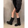 Hebilla de Cinturón Vintage Botas Vaqueras del Oeste 2025 Verano Nuevo Estilo Yermo Botas de Pantalón Botas de Montar para Mujer