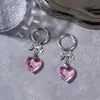 Fivela de Sapato Feminina Doce e Cool Outono e Inverno Transfronteiriça Europeia e Americana Pingente de Coração de Cristal Imitação Laço Charme para Botas Martin Corrente de Sapato
