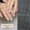 Adesivos de Arte para Unhas Estilo Francês, Novos Modelos Transparentes de Linha Oca com Gradiente Spray, Adesivos Auxiliares para Unhas