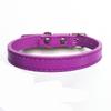 Suministro de fábrica collar para perro de cuero PU multi-especificación collar simple plano collar para mascota multicolor collar para perro