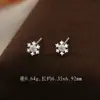 Brincos de Parafuso de Floco de Neve de Prata Pura S999, Nova Coleção de Inverno, Vários Estilos, Brincos de Temperamento Doce e Fresco, Atacado