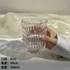 Vaso de vidrio repujado, vaso de agua retro de lujo ligero nórdico para el hogar, vaso para jugo, vaso para leche y cerveza, vaso para whisky