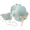 Sombrero protector solar para niños, sombrilla de verano para niñas, sombrero de paja, bolso, traje para niñas, sombrero de playa de princesa con encaje estilo occidental para niñas.