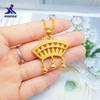 Colgante de campana de ábaco de latón chapado en oro, galvanoplastia, joyería de oro de imitación, venta directa de fábrica, collar colgante para mujer al por mayor