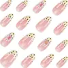 Bestseller Transfronterizo Uñas Portátiles Hechas a Mano Francesas Degradado Nude Flores 3D Puntos Ojo de Gato Estilo Chica Picante Puntas para Uñas