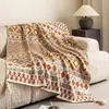 Manta tejida geométrica con flecos de estilo étnico retro, manta decorativa para sofá bohemia, manta para siesta en casa, manta decorativa