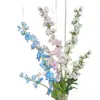 Decoración de Flores Artificiales de 3 Ramas para Hogar Sala de Estar Mesa de Comedor Montaje Escena de Boda Accesorios para Fotografía