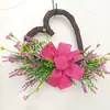 Festival de primavera transfronteiriço festival de grinaldas simples amor forma ao ar livre porta de casa decoração pendurada flor artificial tecida à mão