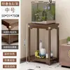 Soporte para Acuario y Soporte para Flores de Madera Maciza Integrado, Combinación de Piso Alto-Bajo para Sala de Estar, Base para Acuario con Estante de Almacenamiento Multicapa de Carga