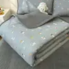 Algodón tipo A con forro polar, un lado algodón puro, un lado felpa de leche para bebé, colcha de doble uso, funda de colchón para estudiante, funda de cama kang