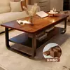 Mesa de Centro Retangular Minimalista Moderna, Mesa Destacável para Sala de Estar, Adequada para Apartamentos Pequenos e Casas Alugadas, Mesa Lateral Fácil de Montar