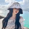 Ins Arco-íris Preto Borracha Shell Chapéu Japonês Gradual Cor Protetor Solar Chapéu de Sol Proteção UV Ar Top Hat Verão Atacado