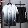 Fabricante Original Verano Deportes Baloncesto Ropa Deportiva para Hombre Marca de Moda High Street Delgado Holgado Casual Traje Deportivo de Moda para Hombre