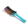 Nuevo Peine de Color Degradado para Mujeres y Niños, Peine Masajeador para el Hogar, Peine Esponjoso Específico para Salón
