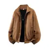 Chaqueta de Trabajo Estilo Japonés Nueva Otoño 2026 para Hombre, Holgada Casual Cuello Solapa Chaqueta de Gamuza Top para Hombre