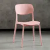 Silla de Comedor de Plástico para el Hogar Nórdico, Silla Sencilla de Ocio con Respaldo, Elegante Silla de Plástico para Escritorio y Negociación, Taburete para Exteriores