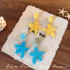 Dulces aretes florales amarillos, estilo vacación en la playa, efecto iluminador, aretes atmosféricos femeninos, tachuelas de estrella, estilo bosque