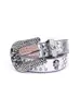 Cinto Popular Transfronteiriço Estilo Punk com Caveira e Strass, Fivela de Pino de Liga Metálica, Acessório de Cinto Espesso Personalizado com Acabamento de Alta Qualidade