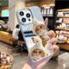 Aliexpress Más Vendido Funda de Teléfono Espejo Gato Naranja Divertido para Apple 16 15 Adecuado para iPhone 17Pm Espejo de Maquillaje para Niñas