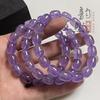 Yunran Venta al por Mayor Pulsera de Cuentas de Barril de Amatista Lavanda Natural Color Claro Pulsera de Cuentas de Barril de Amatista Regalo Joyería
