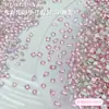 Joia Nova Estilo Rosa, Fundo Plano, Chanfrada, Ultra Brilhante, Formato de Gota d'Água para Nail Art com Acabamento de Corte Natural de Alta Qualidade