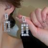 Pendientes de Plata con Aguja de Plata y Zirconia con Forma de Hoja y Espiga de Trigo Estilo Coreano Lujo Ligero Moda Pendientes de Botón de Alta Gama con Sentido de Diseño Pendientes de Nicho
