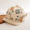 Gorro de bebé para niños, gorra de béisbol estampada con letras, gorra de béisbol para lactantes, sombrero para el sol para niños