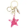 Creativo Vida Marina Colorido Halo Perla Estrella de Mar Llavero Colgante Lindo Colorido Estilo Océano Adorno de Estrella