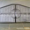 Puerta de Hierro Forjado Estilo Europeo, Puerta de Casa de Artesanía Metálica con Control Remoto Eléctrico, Puerta Corredera de Hierro para Patio de Casa Estilo Europeo