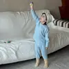 Conjunto de Roupa Íntima Térmica Infantil Sem Costura 2026 Outono/Inverno Meninos e Meninas Blusa e Calça Quentes Roupa de Casa para Bebê