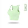 Ropa de Yoga Osyo Nueva con Escote en V y Almohadillas en el Pecho, Chaleco Deportivo de Costilla Semi-Fijo, Sujetador Deportivo Antideslizante para Fitness